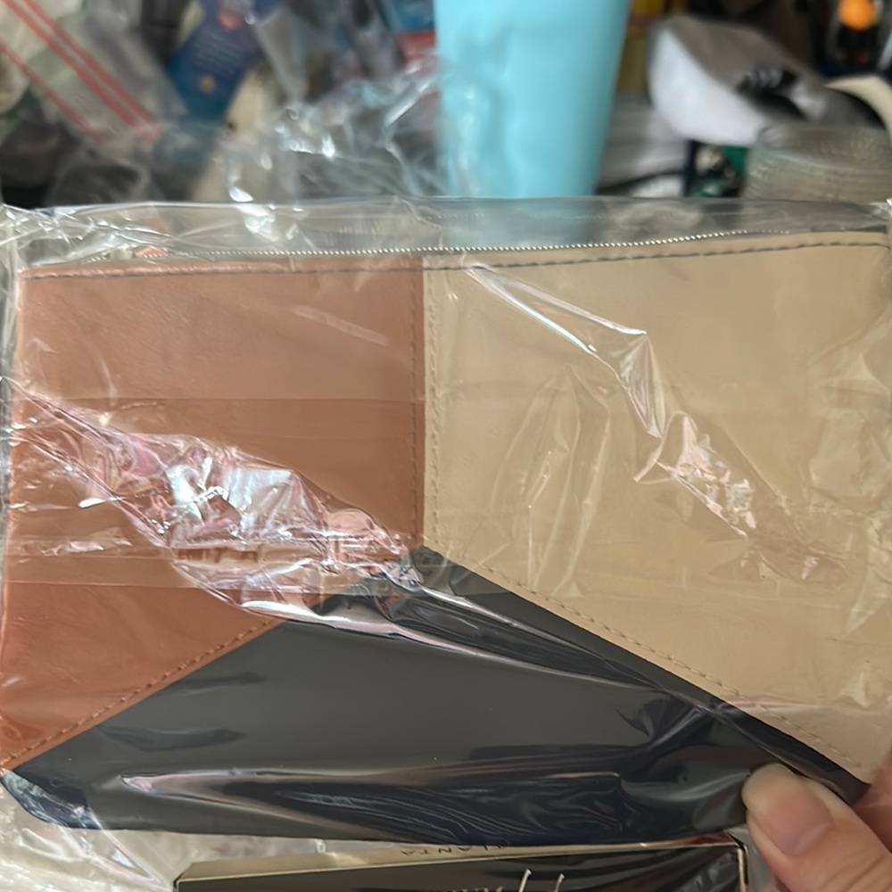 Brand New Colorblock Clutch/make up pouch